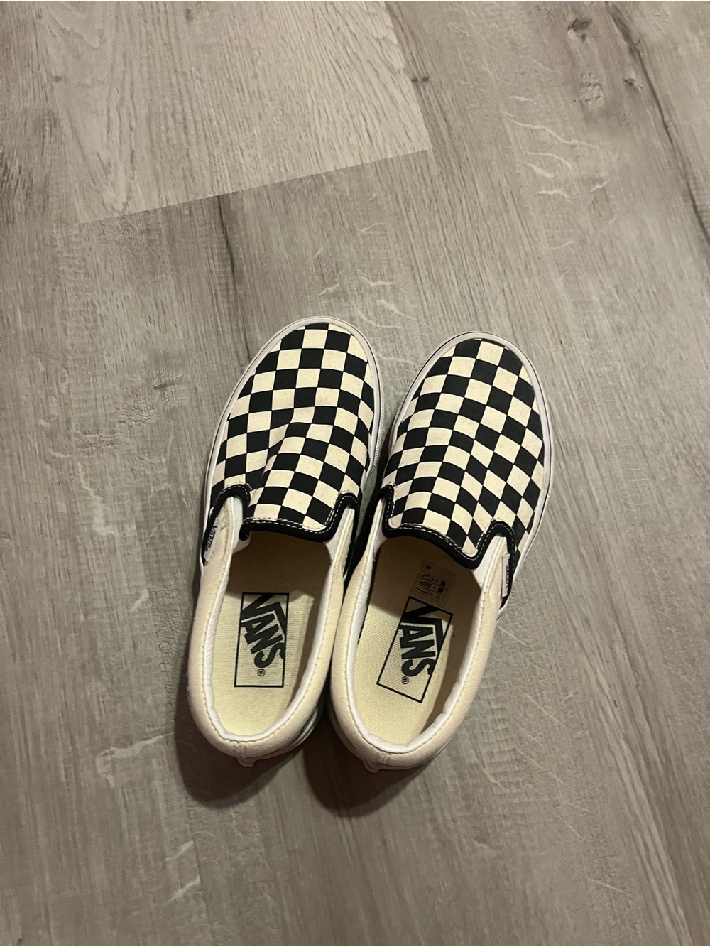 Vans Kids Slip-On Checkerboard Sneakers - Black & White